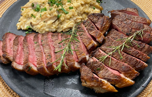 Picanha ao creme de cebola e leite de coco