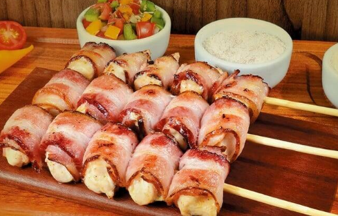 Medalhão de pupunha com bacon